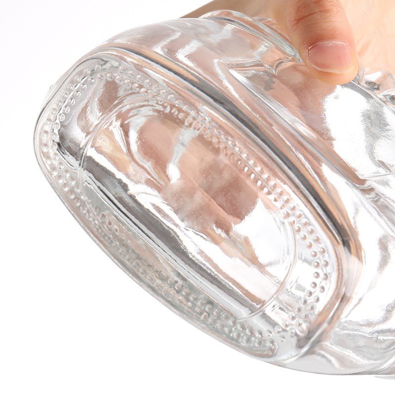 Empty Clear Glass Wine Bottles
